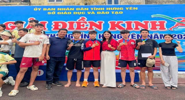 HỌC SINH TRƯỜNG THPT ĐẠT THÀNH TÍCH ẤN TƯỢNG TẠI GIẢI ĐIỀN KINH HỌC SINH PHỔ THÔNG TỈNH HƯNG YÊN NĂM 2026