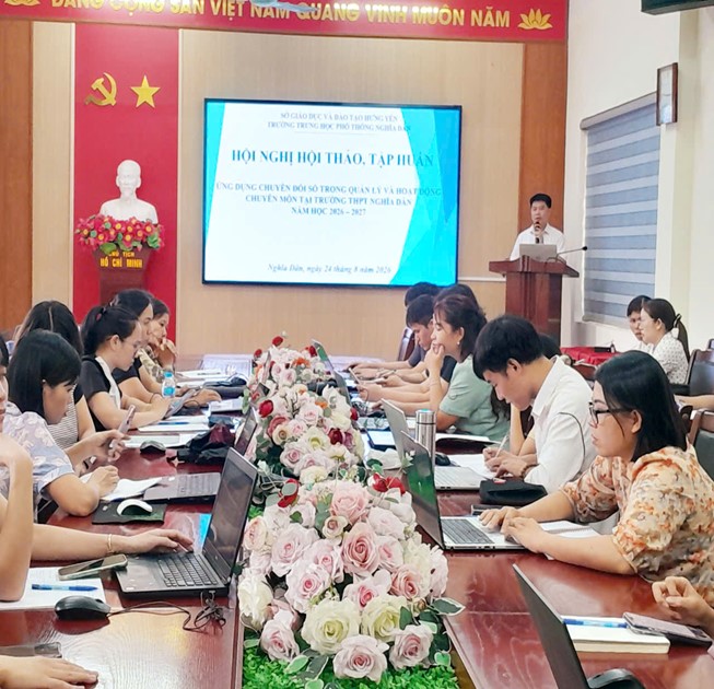 <a href='https://c3nghiadan.hungyen.edu.vn/tin-tuc/hoi-nghi-hoi-thao-tap-huan-ve-ung-dung-chuyen-doi-so-trong-quan-ly-va-hoat-dong-chuyen-mon-tai-truong-thpt-nghia-dan-nam-hoc-2026-2027.html'>HỘI NGHỊ HỘI THẢO, TẬP HUẤN VỀ ỨNG DỤNG CHUYỂN ĐỔI SỐ TRONG QUẢN LÝ VÀ HOẠT ĐỘNG CHUYÊN MÔN TẠI TRƯỜNG THPT NGHĨA DÂN NĂM HỌC 2026 - 2027</a>