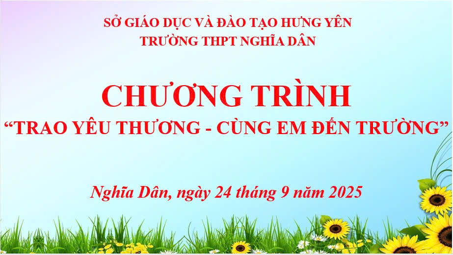 TRƯỜNG THPT NGHĨA DÂN TẶNG QUÀ CHO HỌC SINH CÓ HOÀN CẢNH KHÓ KHĂN NĂM HỌC 2025-2026